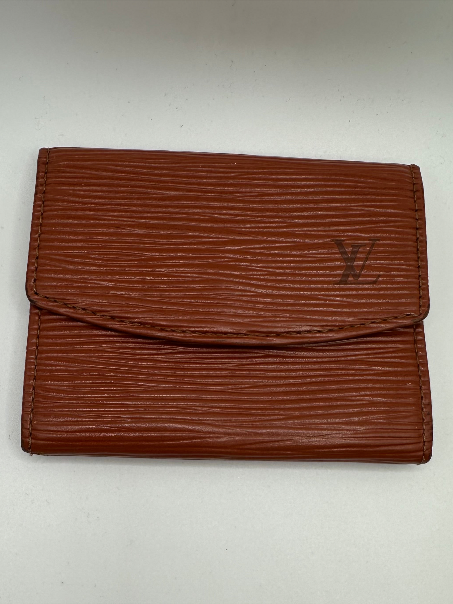 Vintage 1996 Louis Vuitton Epi Leather Brown Card Case