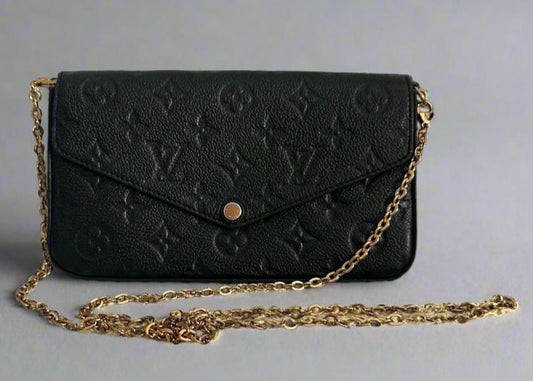 Pre Loved Louis Vuitton Black Empreinte Félicie Pochette