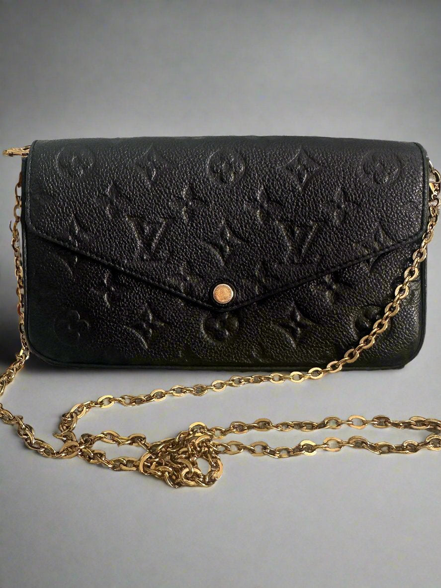 Pre Loved Louis Vuitton Black Empreinte Félicie Pochette