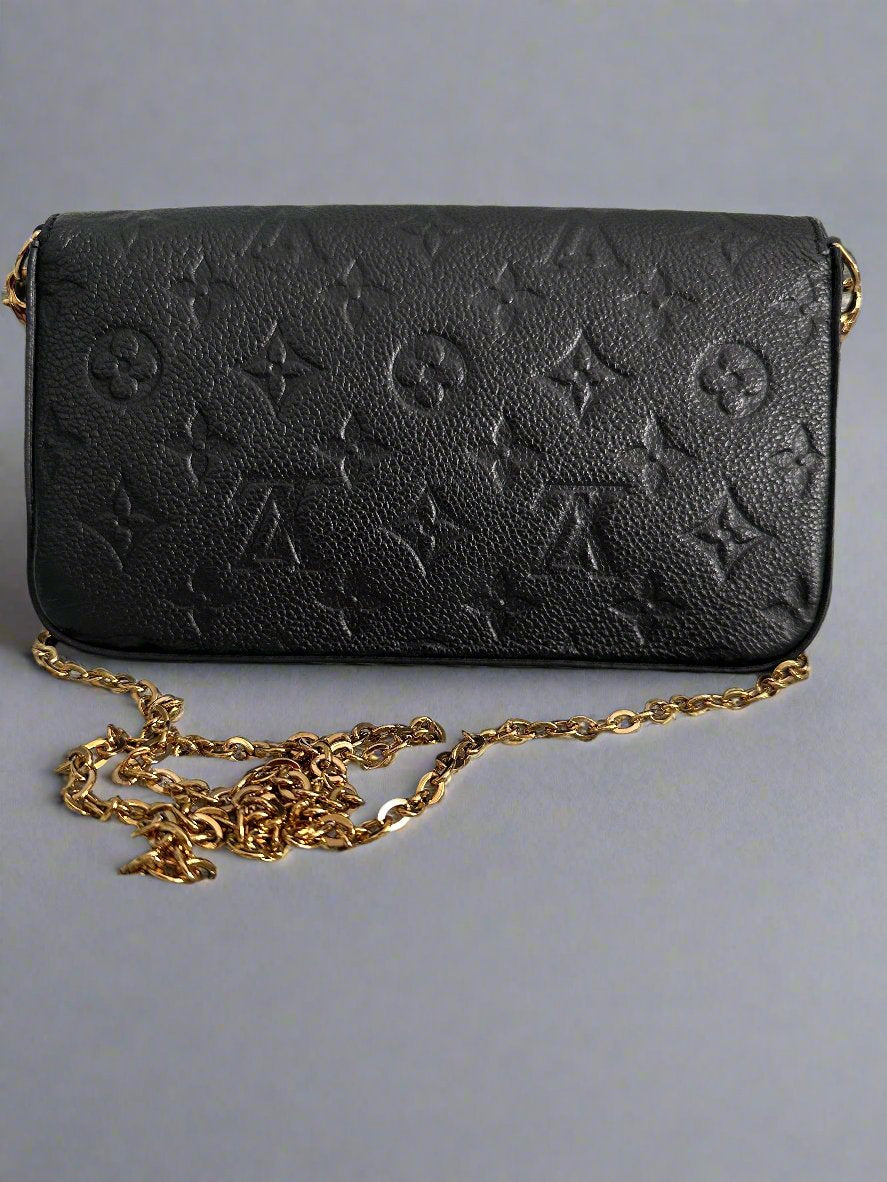 Pre Loved Louis Vuitton Black Empreinte Félicie Pochette