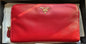 Pre Loved Prada Large Saffiano Fiery Red Leather Zippy Leather Wallet