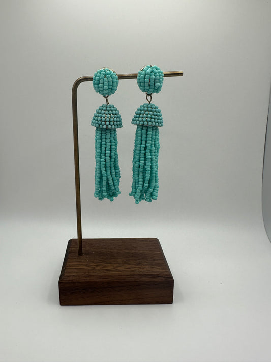 Baublebar Turquoise Beaded Tassel Earrings