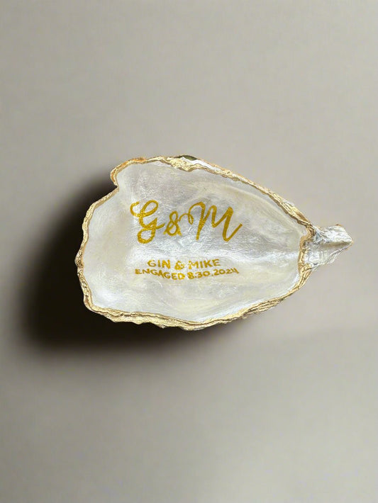 Customized Event Oyster Shell - Great for Weddings, Showers, Bachelorette Parties, Birthdays