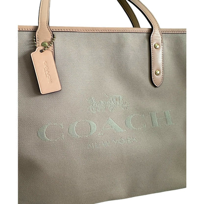 COACH Signature Horse and Carriage City Jacquard Zip Tote Blush